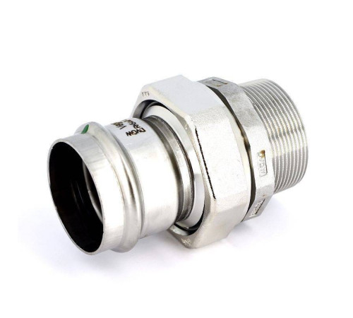 Муфта разъемная Viega Sanpress Inox 54x2 пресс-НР нержавеющая сталь 438364