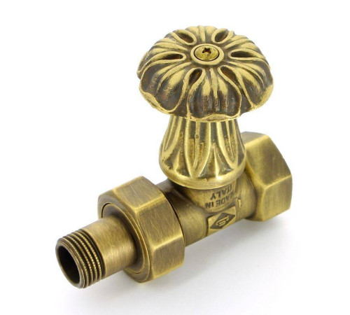 Вентиль радиаторный ручной Carlo Poletti Artistic 1/2 НВ прямой бронза V67710MA
