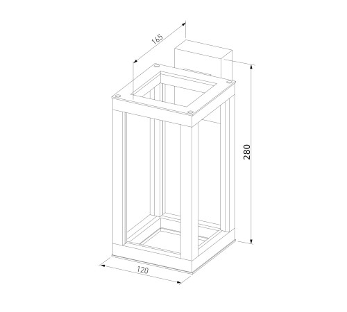 Уличный настенный светодиодный светильник Frame LED IP54 1527 TECHNO LED черный