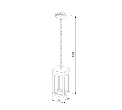 Уличный подвесной светодиодный светильник Frame LED IP54 1528 TECHNO LED черный