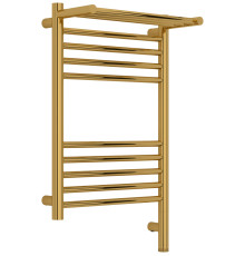 Полотенцесушитель электрический Сунержа Богема 3.1 с 1 полкой 400x600 мм правый золото глянец 03-6007-6040