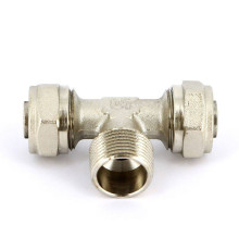 Тройник обжимной Uni-Fitt никелированный 20x3/4x20 наружная резьба 668N7370