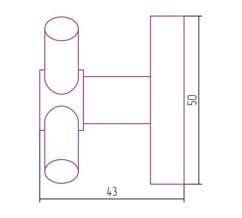 Крючок подвесной Сунержа Виктория 50 мм матовый белый 30-3007-0000