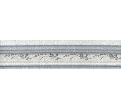 Бордюр багет Kerama Marazzi Кантри Шик серый декорированный 20х5 см BLB029