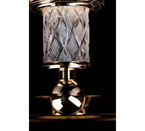 Стакан для зубных щеток подвесной Boheme Murano Cristal золото 10904-CRST-G