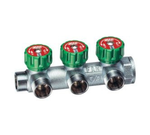 Коллектор регулирующий FAR 3/4 3 отвода M24x19 FK 3850 C34