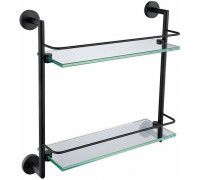 Полка стеклянная двойная Allen Brau Priority черная 6.31015-31