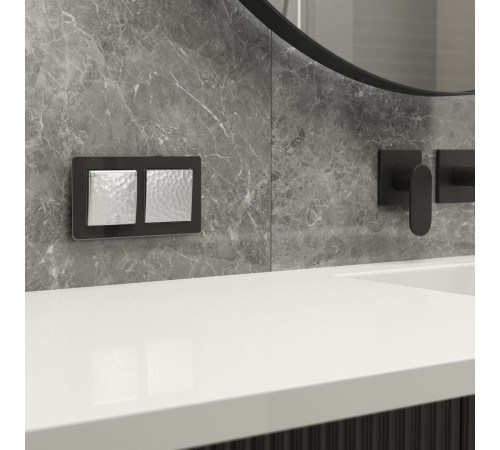 Выключатель одноклавишный проходной (Hammaer серебряный) W1212006