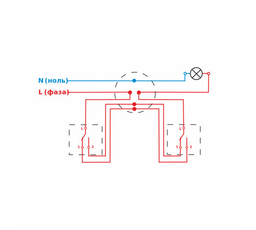 Выключатель одноклавишный проходной с подсветкой (Hammer белый) W1212101