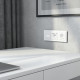 Накладка для двойной розетки Еthernet RJ-45 белый акрил W1191141