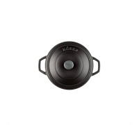 Кастрюля глубокая Hascevher Y DT 20 см Black Mat A900020