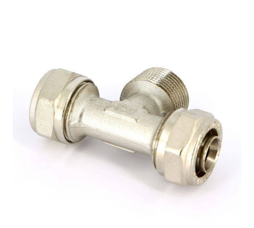 Тройник обжимной Uni-Fitt никелированный 20x3/4x20 наружная резьба 668N7370