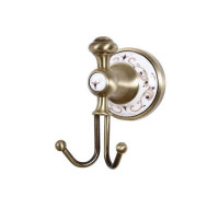 Крючок для ванной Boheme Provanse двойной подвесной бронза 10806