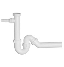 Сифон McAlpine трубный P/S-образный 1 1/2 x 40 мм с адаптером для бытовой техники MRSK6