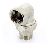 Разъемное соединение Tiemme 2 НВ угловое никелированное с прокладкой O-ring 1500543