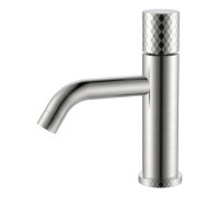 Смеситель для раковины Boheme Stick Diamond высота излива 7.6 см шлифованный никель 121-NB