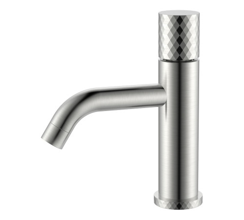 Смеситель для раковины Boheme Stick Diamond высота излива 7.6 см шлифованный никель 121-NB