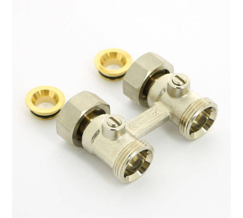 Узел радиаторный прямой Simplex Standard Line D2/50 3/4 EK x 3/4 EK с кранами и адаптерами F10015