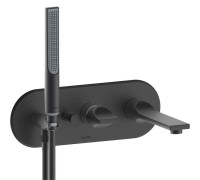 Внешняя часть смесителя для ванны BOSSINI Apice с изливом и душевым набором черный матовый Z00555.073