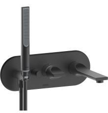 Внешняя часть смесителя для ванны BOSSINI Apice с изливом и душевым набором черный матовый Z00555.073