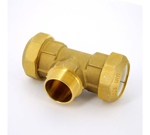 Тройник компрессионный Tiemme для труб ПНД 63х2 НР 3400090