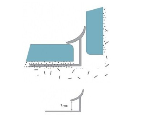 Профиль для плитки ПВХ внутренний Cezar 7 мм золото VS201