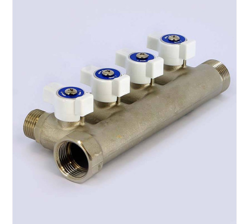 Коллектор с шаровыми кранами Uni-Fitt 3/4х1/2 4 выхода 40 мм 420N3240
