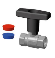 Кран шаровой FAR 1/2 ВР высокая черная ручка 3036 M12C