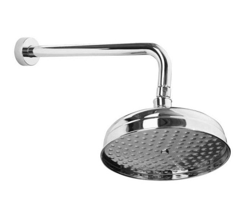 Верхний душ Boheme Brillante 20.8 см с настенным кронштейном 38 см хром 412