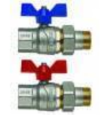 Кран шаровой F.I.V. EVOLUTION 1 ВР-НР с американкой ручка-бабочка 86005100