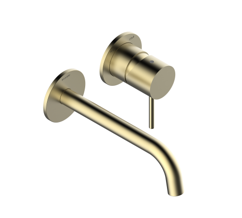 Внешняя часть смесителя для раковины BOSSINI TEO Z00730.043 без донного клапана Сатинированное золото Z00730.043