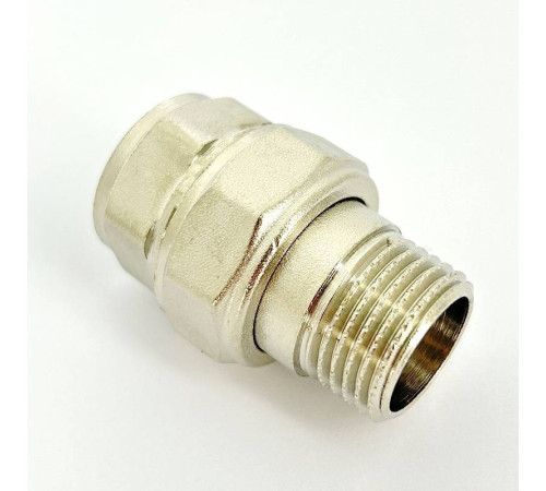 Разъемное соединение LD Pride прямое НР-ВР 1/2 никелированное с прокладкой O-RING LD.67.520.15