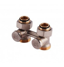 Узел нижнего подключения Н-образный Gekon GK 7423 прямой для двухтрубных систем 3/4 Eurokonus GK 7423