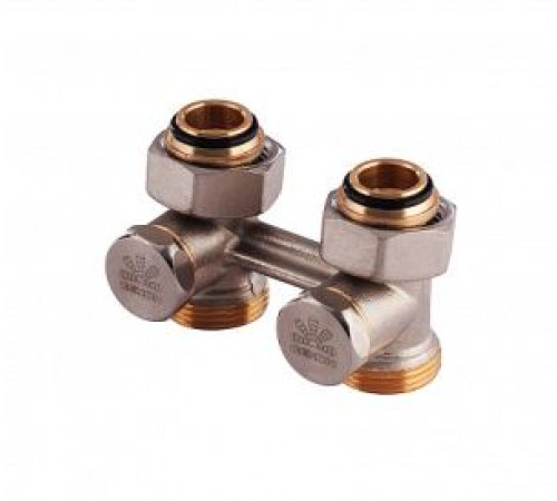 Узел нижнего подключения Н-образный Gekon GK 7423 прямой для двухтрубных систем 3/4 Eurokonus GK 7423