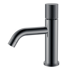 Смеситель для раковины Boheme Stick Touch длина излива 13.5 см без донного клапана shine gun metal 121-SGM.2