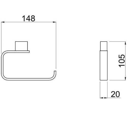 Держатель туалетной бумаги Allen Brau Infinity хром 6.21007-00