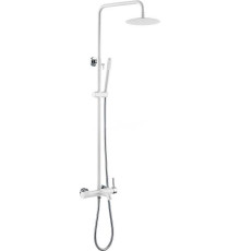 Душевая стойка Boheme Uno с верхним душем белый матовый/хром матовый 468-WCR