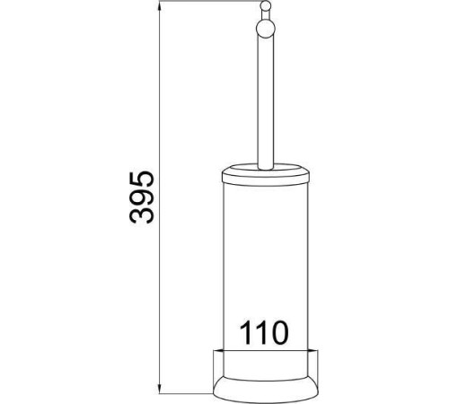Ершик для туалета напольный Boheme Imperiale золото 10425