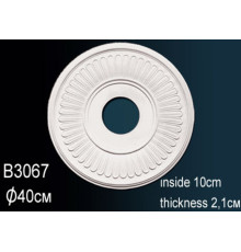 Розетка потолочная под люстру Perfect B3067 полиуретановая с орнаментом 475 мм B3067