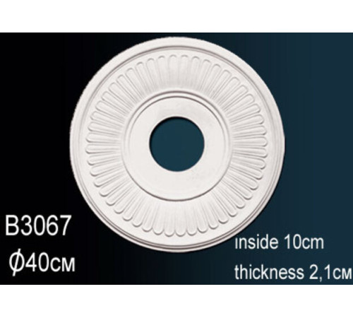 Розетка потолочная под люстру Perfect B3067 полиуретановая с орнаментом 475 мм B3067