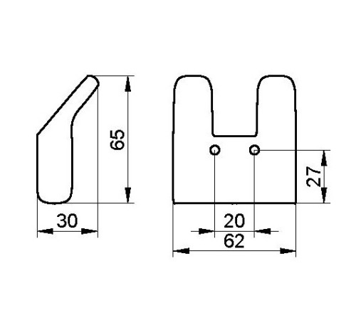Крючок для полотенца двойной KEUCO Collection Moll хром 12713 010000