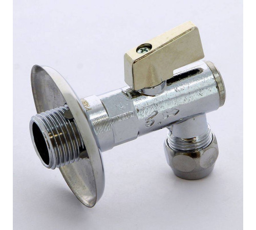 Кран шаровой угловой Itap 906 1/2x10 мм с фильтром и розеткой 906 1/2