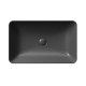 Раковина накладная GSI NUBES 600 х 380 мм без отверстия под смеситель черный матовый Ardesia 903626