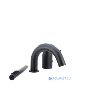 Смеситель на борт ванны на 3 отверстия Paffoni Light LIG047NO черный матовый