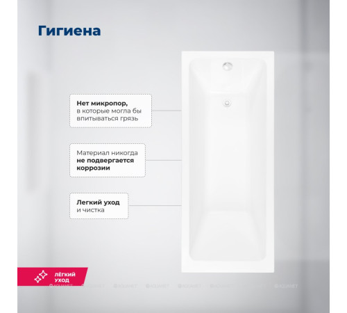 Акриловая ванна Aquanet Agata 170x70 см с каркасом 00352894