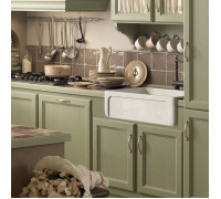 Раковина кухонная Kerasan Hannah Yorkshire 75.8x47x25.4 см без отверстия белый 542101