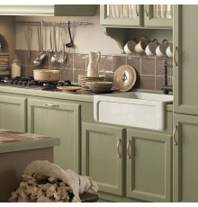 Раковина кухонная Kerasan Hannah Yorkshire 75.8x47x25.4 см без отверстия белый 542101