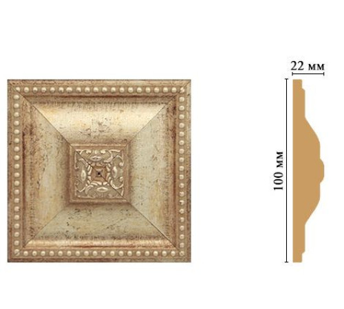 Вставка декоративная DECOMASTER D209 100х100х22 мм D209-127