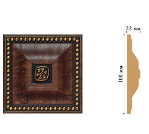 Вставка декоративная Decomaster D209-2 100x100x22 мм D209-2