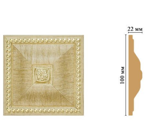 Вставка декоративная Decomaster D209-5 100x100x22 мм D209-5